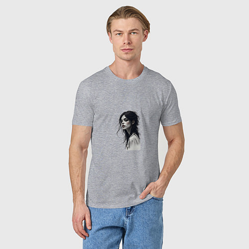 Мужская футболка Мрачная красота / Меланж – фото 3