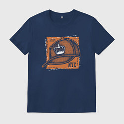 Футболка хлопковая мужская New York king, цвет: тёмно-синий