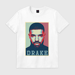 Футболка хлопковая мужская Drake, цвет: белый