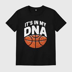 Футболка хлопковая мужская Это в моём днк, цвет: черный
