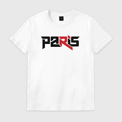 Футболка хлопковая мужская Paris, цвет: белый