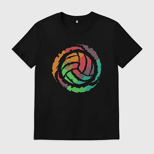 Мужская футболка Color volleyball / Черный – фото 1