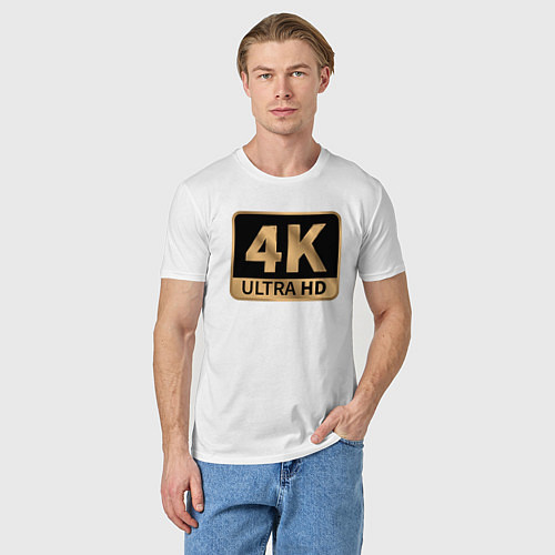 Мужская футболка 4K Ultra высокое качество / Белый – фото 3