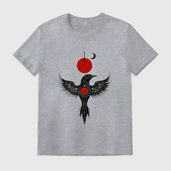 Футболка хлопковая мужская The night raven, цвет: меланж