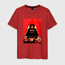 Футболка хлопковая мужская Дарт вейдер тёмный ситх, цвет: красный