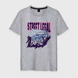 Футболка хлопковая мужская Street legal, цвет: меланж