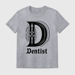 Футболка хлопковая мужская D - dentist, цвет: меланж