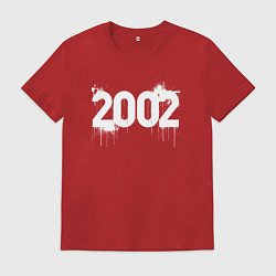 Футболка хлопковая мужская Граффити стиль 2002, цвет: красный