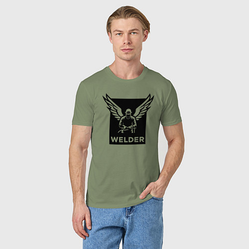 Мужская футболка Сварщик с крыльями / Авокадо – фото 3