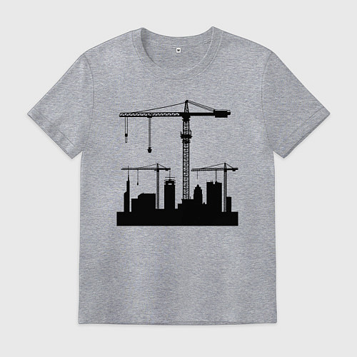 Мужская футболка Башенные краны / Меланж – фото 1