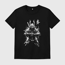 Футболка хлопковая мужская Ронин призрак Цусимы, цвет: черный