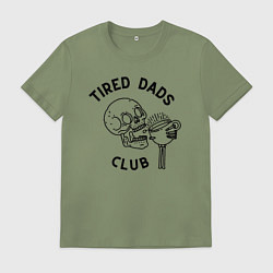 Футболка хлопковая мужская Tired Dads Club, цвет: авокадо