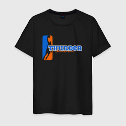 Футболка хлопковая мужская NBA Oklahoma Thunder, цвет: черный