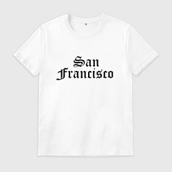 Футболка хлопковая мужская San Francisco California - USA, цвет: белый