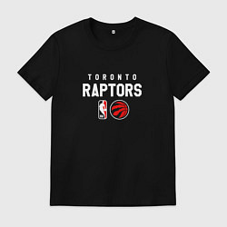 Футболка хлопковая мужская Торонто Рэпторс - команда НБА, цвет: черный