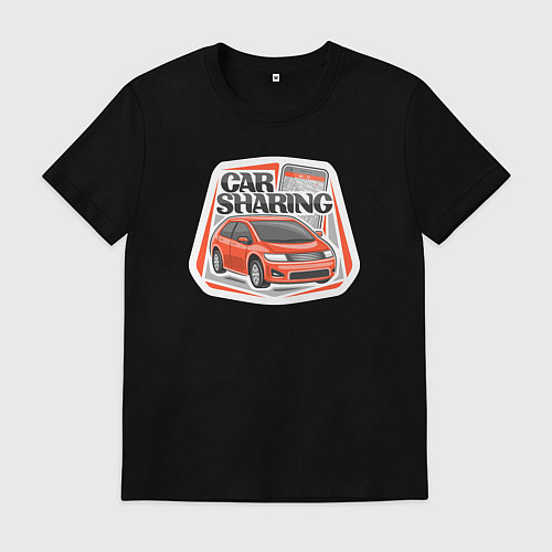 Мужская футболка Car sharing / Черный – фото 1