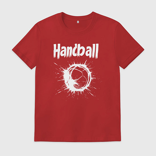 Мужская футболка Гандбольный взрыв белой краски / Красный – фото 1