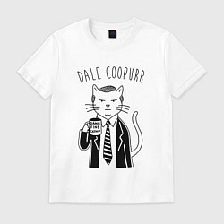 Футболка хлопковая мужская Dale Coopurr, цвет: белый