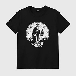 Футболка хлопковая мужская The Mandalorian, цвет: черный