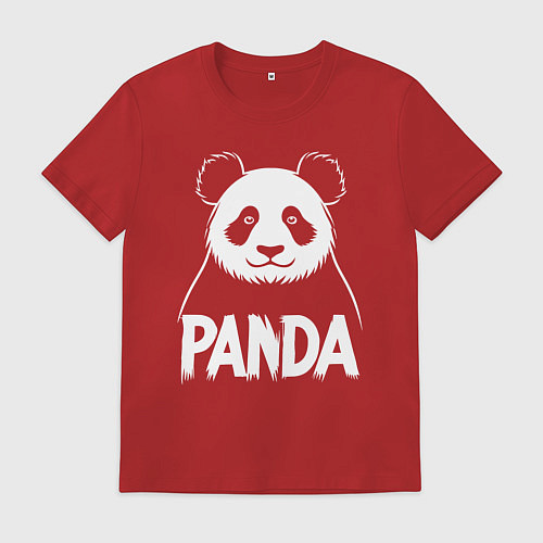 Мужская футболка Панда стиль / Красный – фото 1