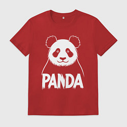 Футболка хлопковая мужская Панда стиль, цвет: красный