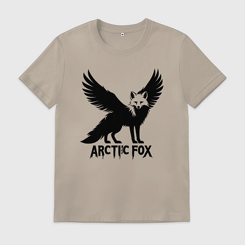 Мужская футболка Арктический лис-феникс / Миндальный – фото 1