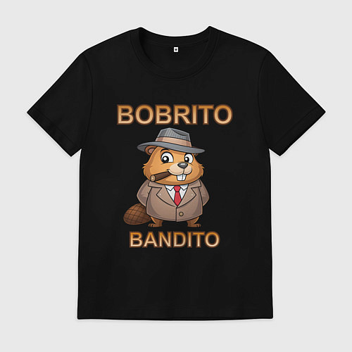 Мужская футболка Бобрито бандито, мем, прикол / Черный – фото 1