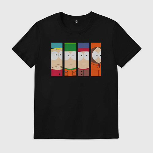 Мужская футболка Южный Парк главные герои / Черный – фото 1