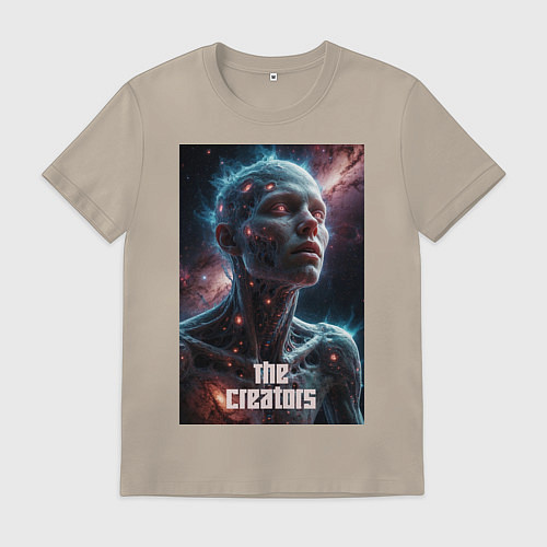 Мужская футболка The Creators - big space celestial / Миндальный – фото 1