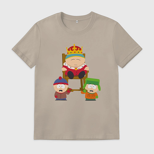 Мужская футболка Эрика Картмана несут как короля / Миндальный – фото 1