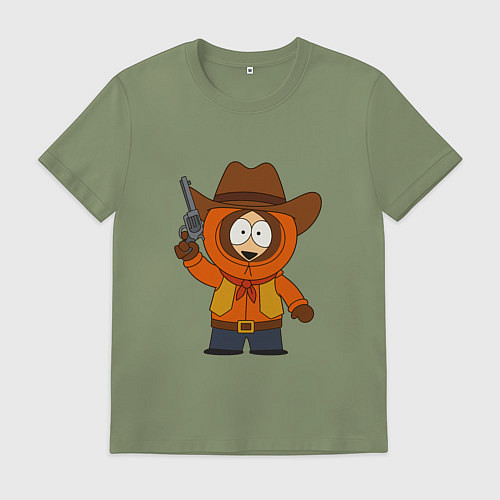Мужская футболка Кенни ковбой / Авокадо – фото 1