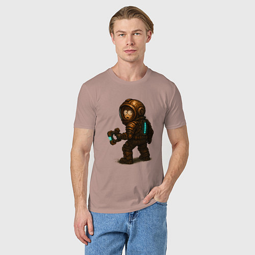 Мужская футболка Кенни в игре Dead Space / Пыльно-розовый – фото 3