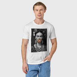 Футболка хлопковая мужская Фрида swag, цвет: белый — фото 2