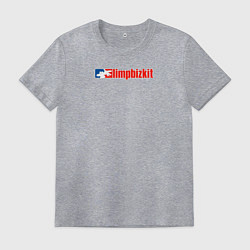 Футболка хлопковая мужская Limp Bizkit минималистик, цвет: меланж