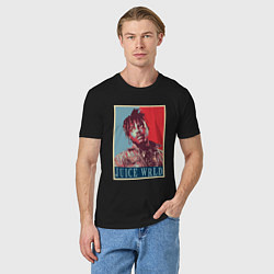Футболка хлопковая мужская Juice WRLD, цвет: черный — фото 2