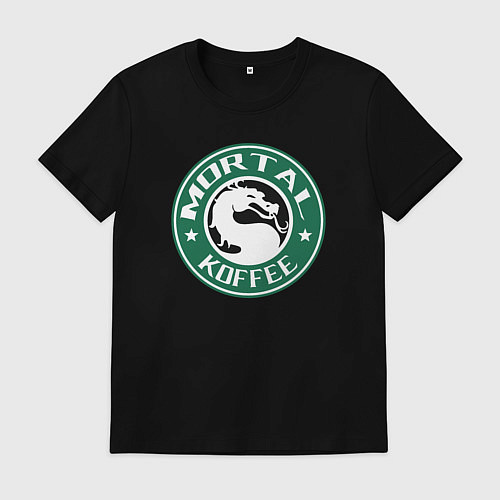 Мужская футболка Mortal koffee / Черный – фото 1