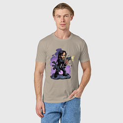 Футболка хлопковая мужская Джон Уик, цвет: миндальный — фото 2