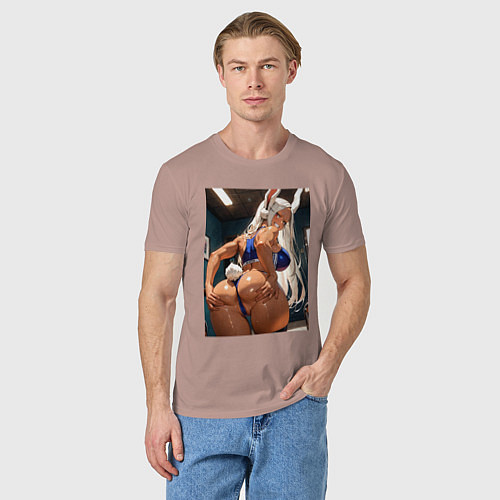 Мужская футболка Позирование Руми Усагиямы / Пыльно-розовый – фото 3