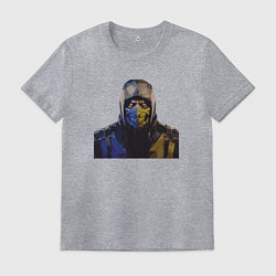 Футболка хлопковая мужская Саб-зиро и Скорпион, цвет: меланж