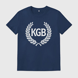 Футболка хлопковая мужская КГБ в лавровом венке, цвет: тёмно-синий