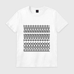 Футболка хлопковая мужская Fuck this shit pattern, цвет: белый