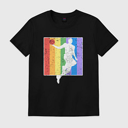 Футболка хлопковая мужская Play basket, цвет: черный