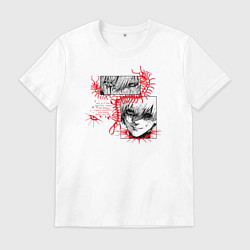 Футболка хлопковая мужская Канеки кен, цвет: белый