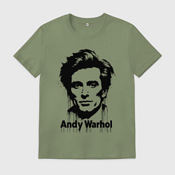 Футболка хлопковая мужская Молодой Энди Уорхол, цвет: авокадо