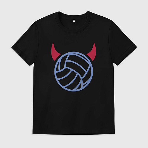 Мужская футболка Volleyball devil / Черный – фото 1