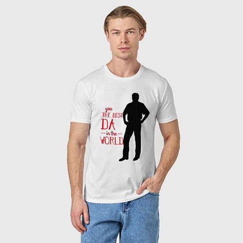 Мужская футболка Ты лучший папа в мире / Белый – фото 3