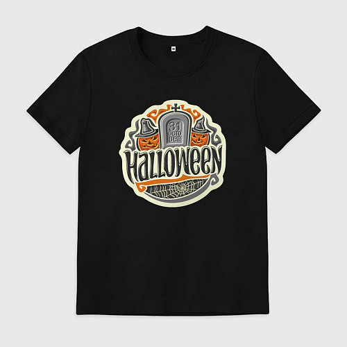 Мужская футболка 31 октября - хэллоуин / Черный – фото 1