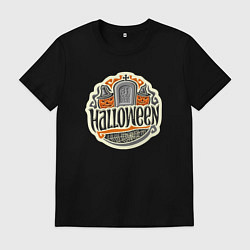 Футболка хлопковая мужская 31 октября - хэллоуин, цвет: черный