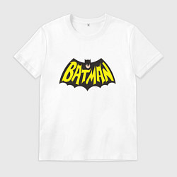 Футболка хлопковая мужская Batman old classic, цвет: белый