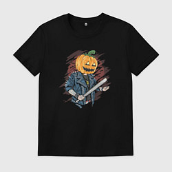 Футболка хлопковая мужская Punk pumpkin, цвет: черный